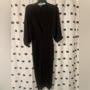 Express Deep Crossover Black Dress size Large